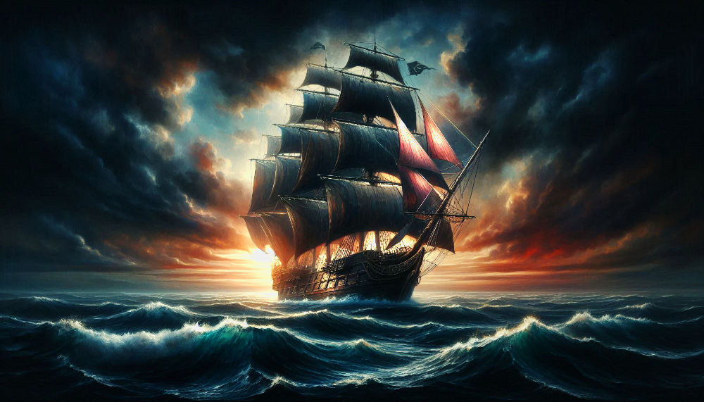Project Pirate - Cut of Your Jib Galleon with lights on the Jib Sail