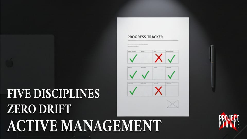 Career progress tracking sheet with quarterly goals marked complete and incomplete